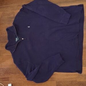 Men's purple Polo by Ralph Lauren zipper collar sweater